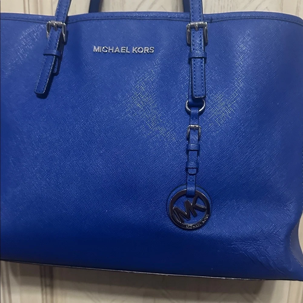 Michael Kors Royal Blue jet set travel tote